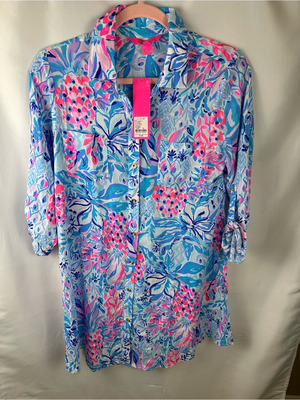 Lilly Pulitzer NWT, XS Natalie coverup, Zanzibar blue, party princess